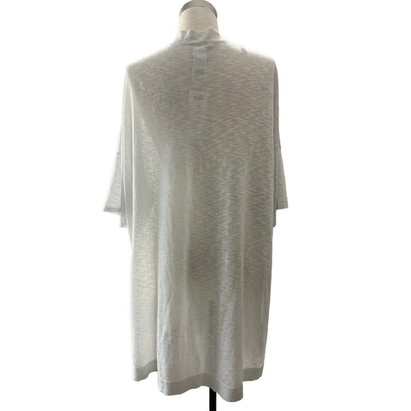 Chico’s Two Pocket Lightweight Open Front Cardigan NWT Gray Size Large Petite - Picture 2 of 5